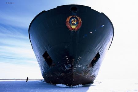 Russian Icebreaker in Antarctica